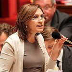 French Health Junior Minister Nora Berra speaks during the questions to the government session at the National Assembly in Paris